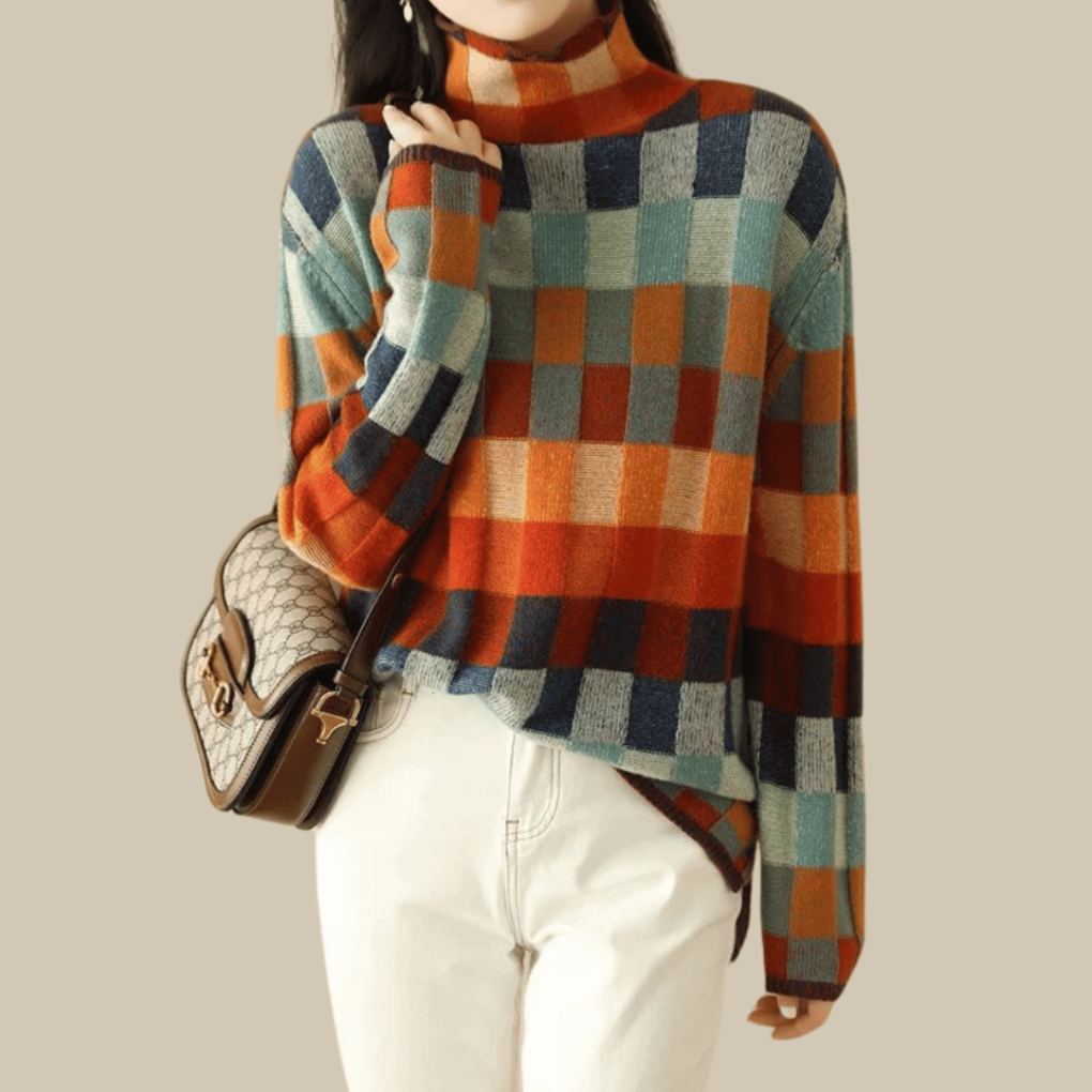 Dames patchwork kasjmier coltrui