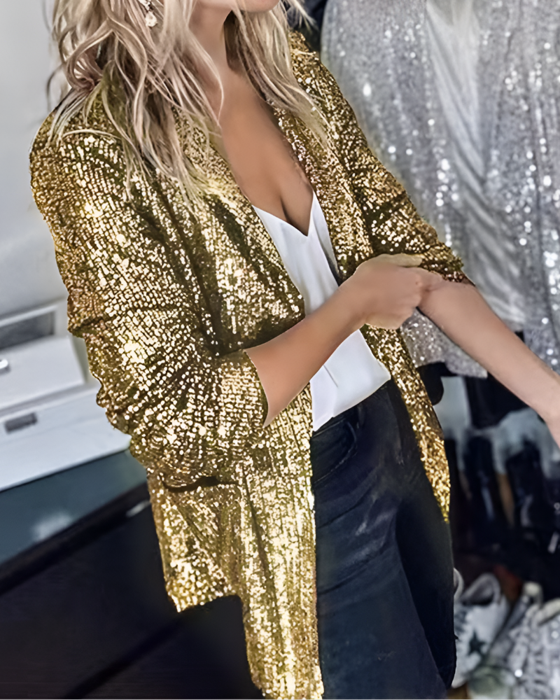 Marah - Glitterjack colbert met pailletten voor dames