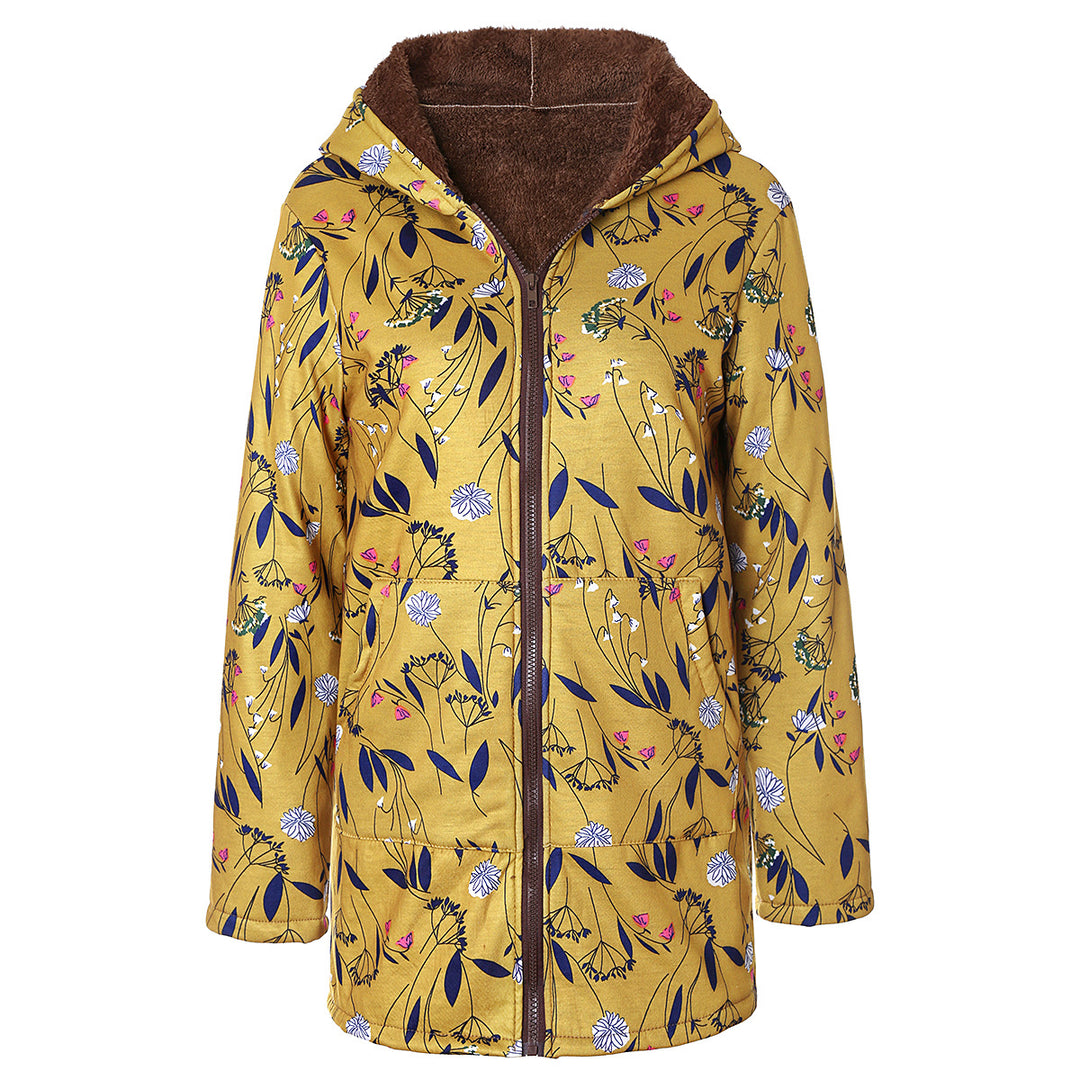 Lange winterjas met capuchon voor dames - Levanie
