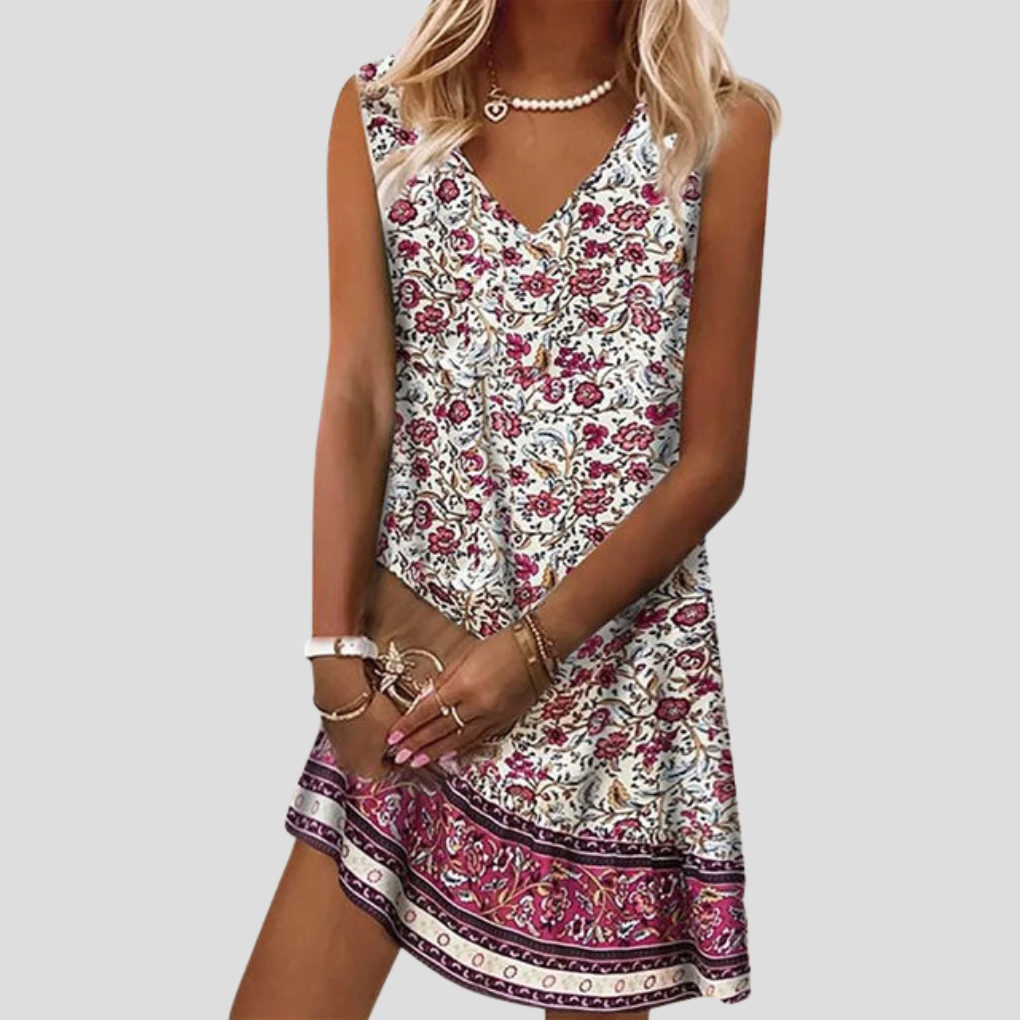 Dames bloemen strandjurk