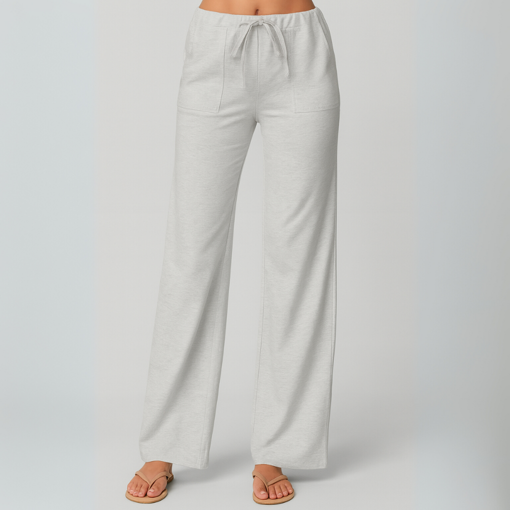 Losse casual broek van linnenmix