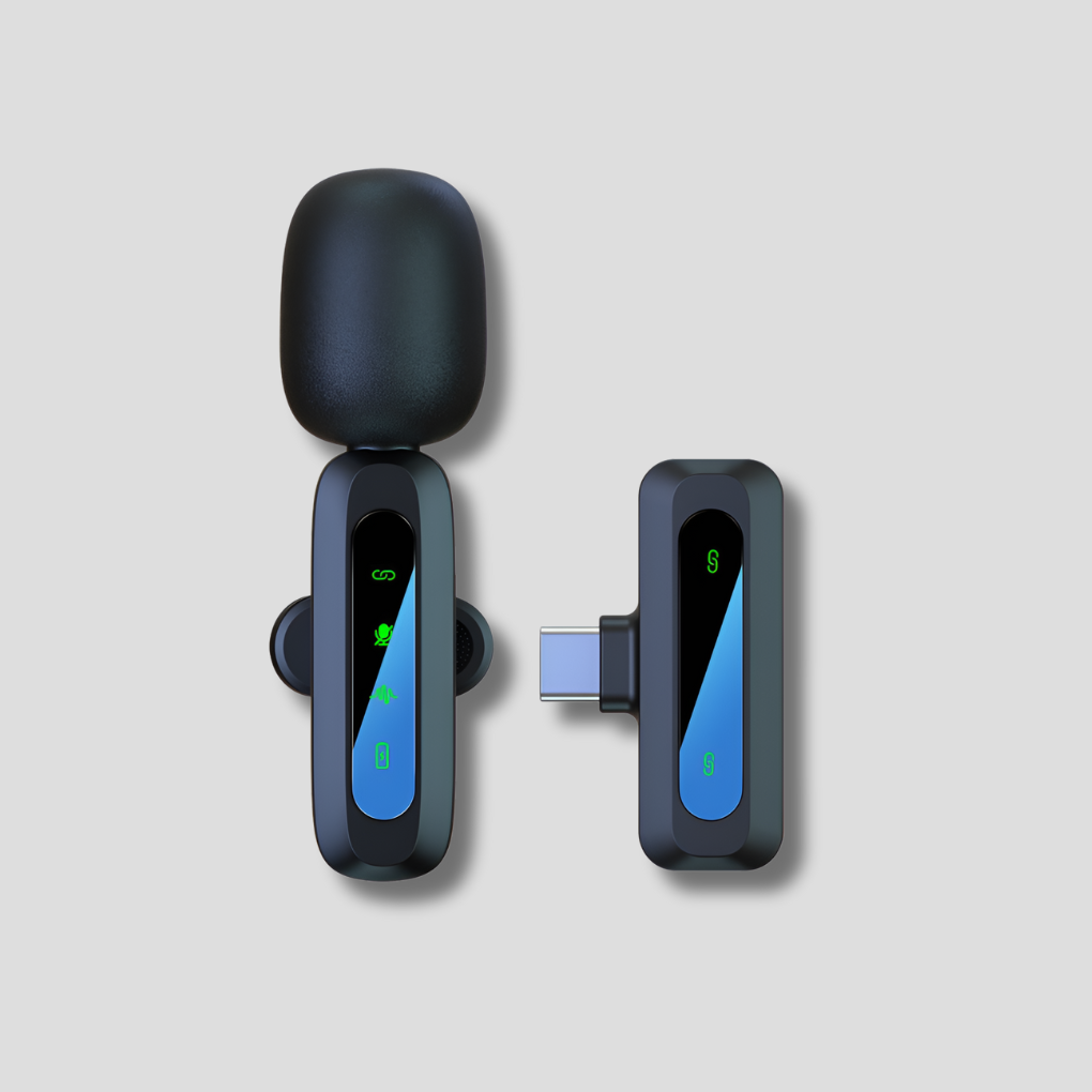 Draadloze microfoon met USB-C-connectiviteit