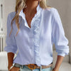 Blouse met textuur en ruches