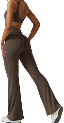 Mouwloze Flared Jumpsuit voor Yoga & Fitness