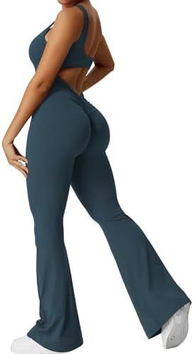 Mouwloze Flared Jumpsuit voor Yoga & Fitness