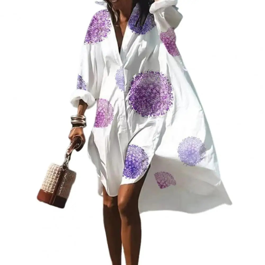 Sorelle – Wijdvallende Zomerjurk met Boho Dessin