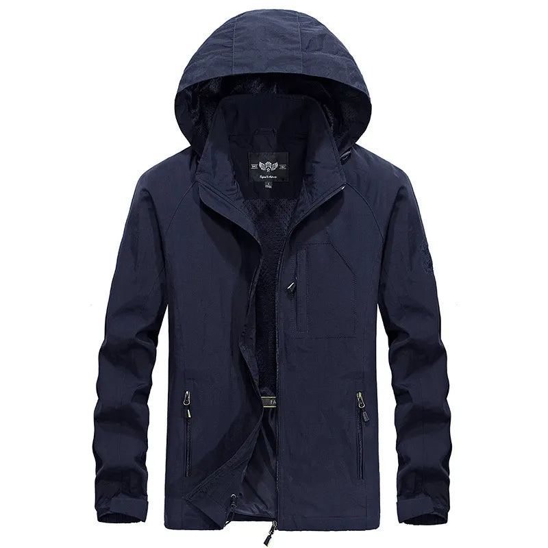Waterdichte Outdoor Heren Jas met Afneembare Capuchon