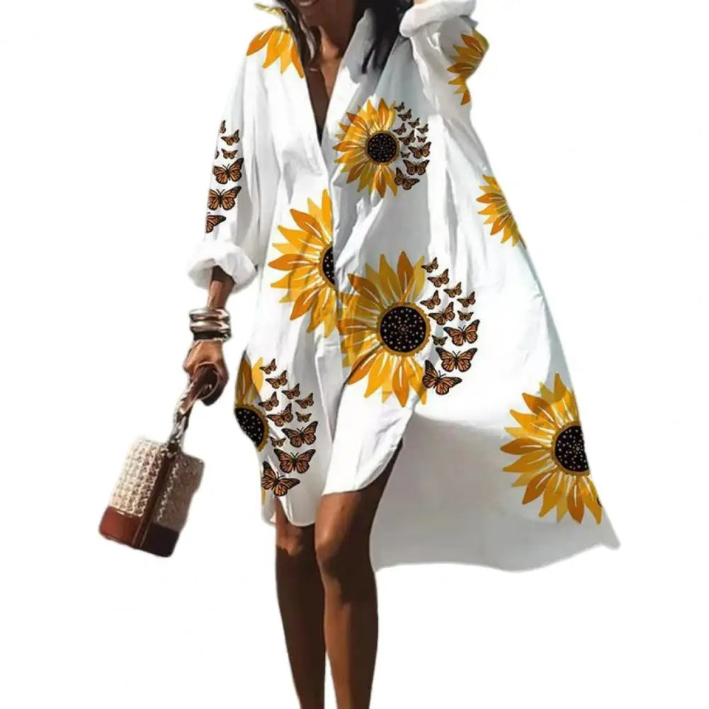 Sorelle – Wijdvallende Zomerjurk met Boho Dessin