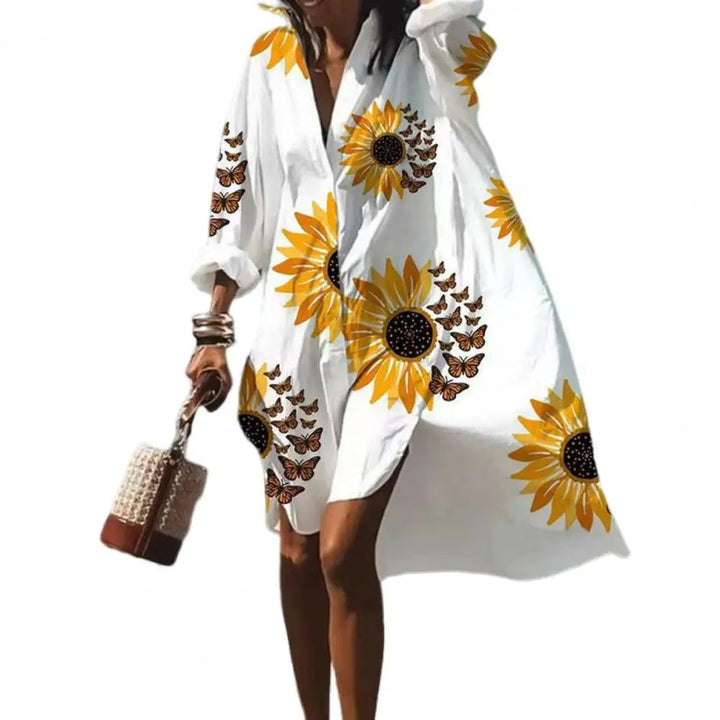 Sorelle – Wijdvallende Zomerjurk met Boho Dessin