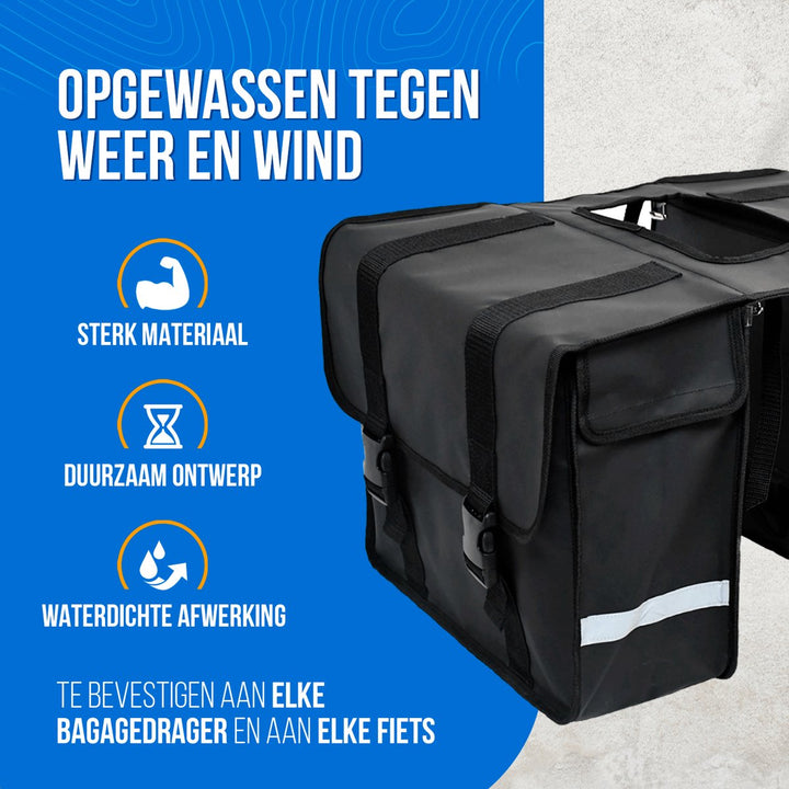 Dubbele Achterfietstas voor Bagagedrager