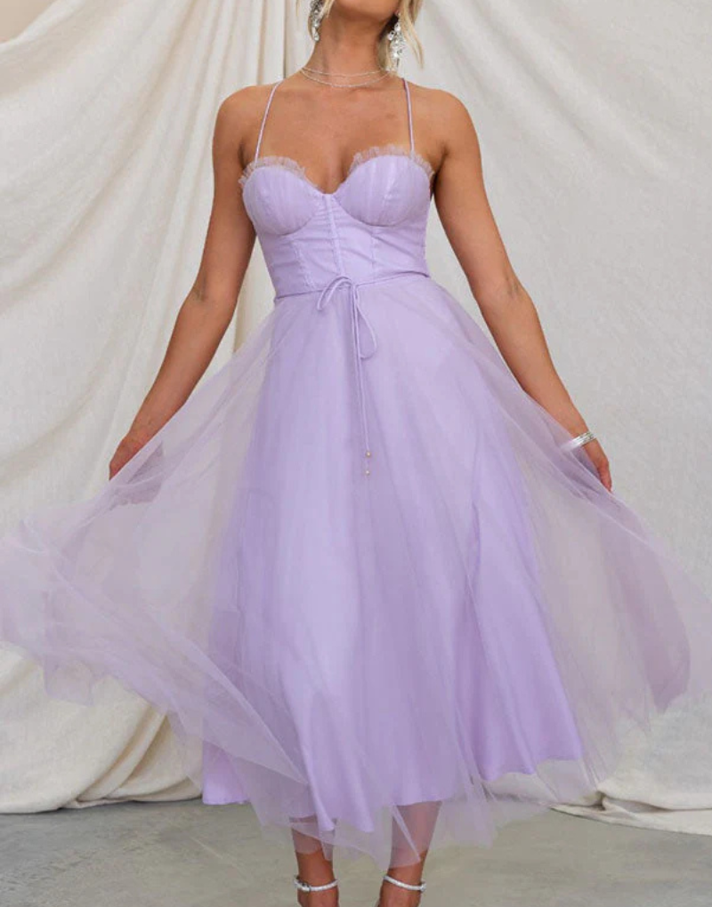 Mouwloze maxi-jurk met V-hals