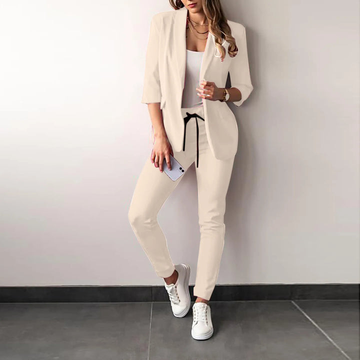 Dames Blazer Set met Slim Fit Broek