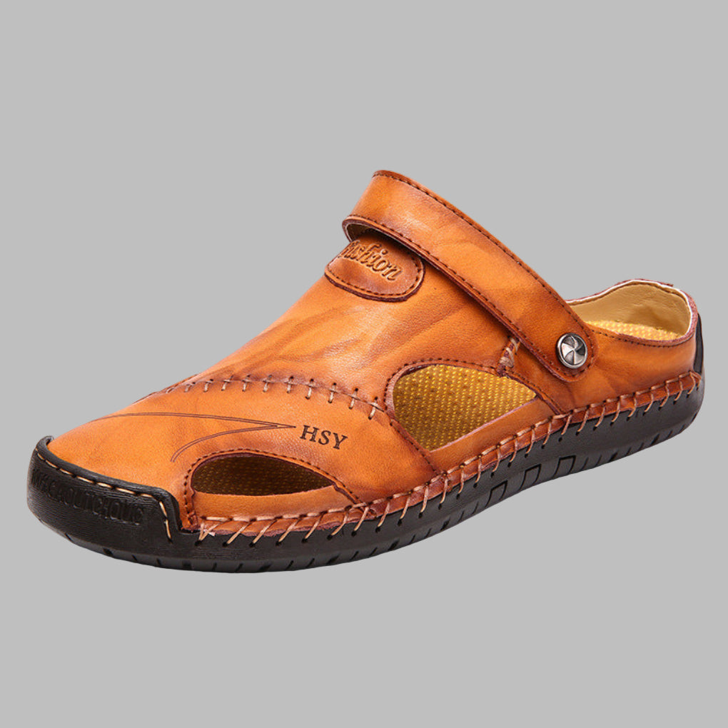 Comfortabele leren sandalen voor heren