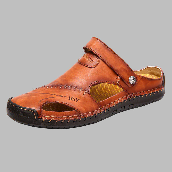 Comfortabele leren sandalen voor heren