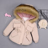 Gewatteerde winterparka met imitatiebont voor meisjes - Jezen