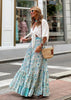 Liora – Retro Zomers Rok met Print en Ruches