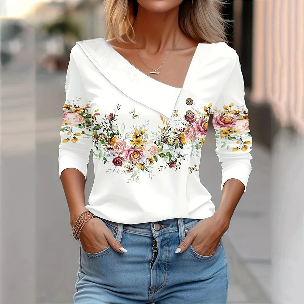 Blouse dames - bloemenprint - ideaal voor de lente