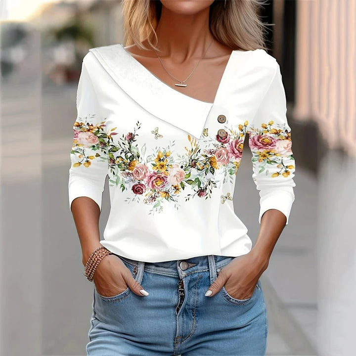Blouse dames - bloemenprint - ideaal voor de lente