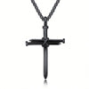 Stalen Kruis Hanger Ketting met Spijker Design (Unisex)