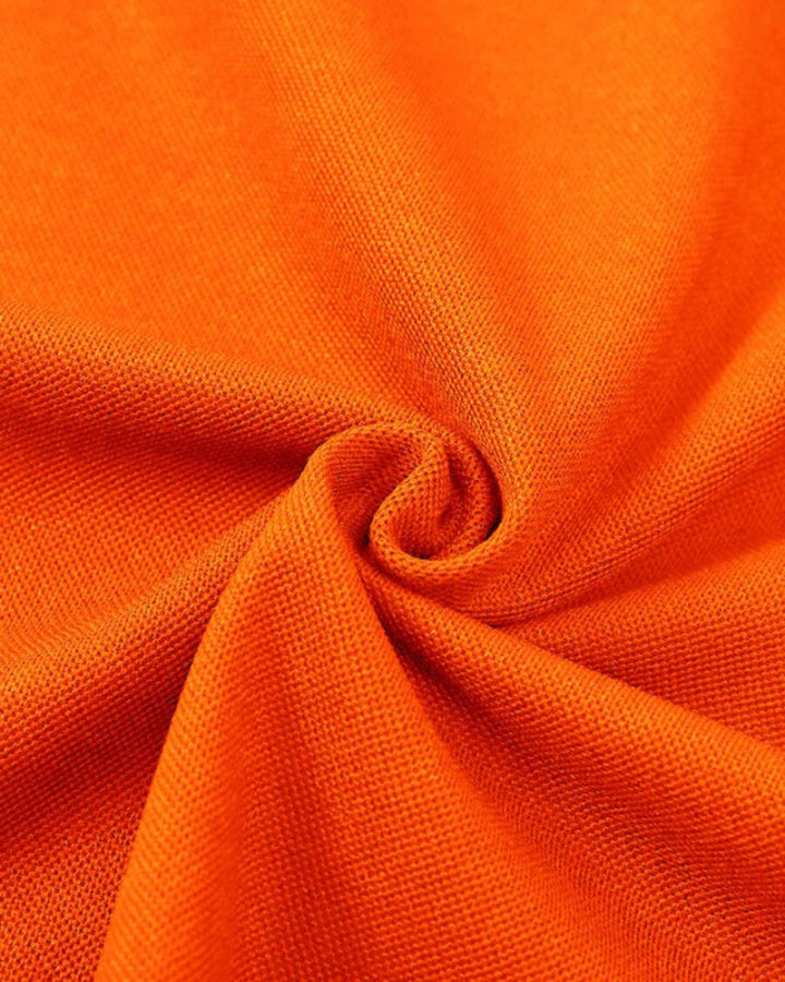Oranje Polo Shirt met Contrasterende Afwerking voor Heren