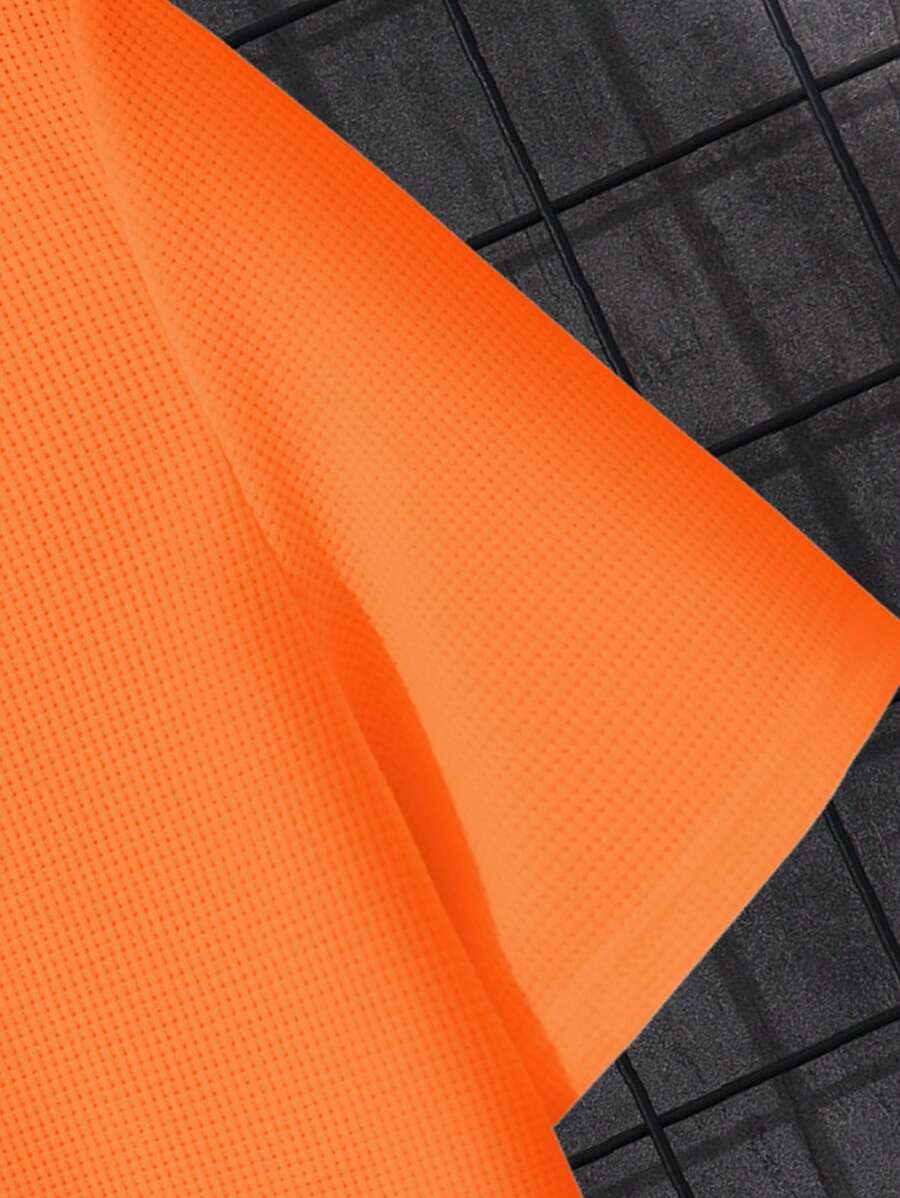 Oranje Heren T-shirt met Notched Hals