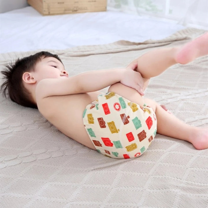 Herbruikbare Baby Luierbroek met Waterdichte 6-Lagen Kruis