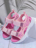 Roze Glittersandalen voor Meisjes met Sportieve Look