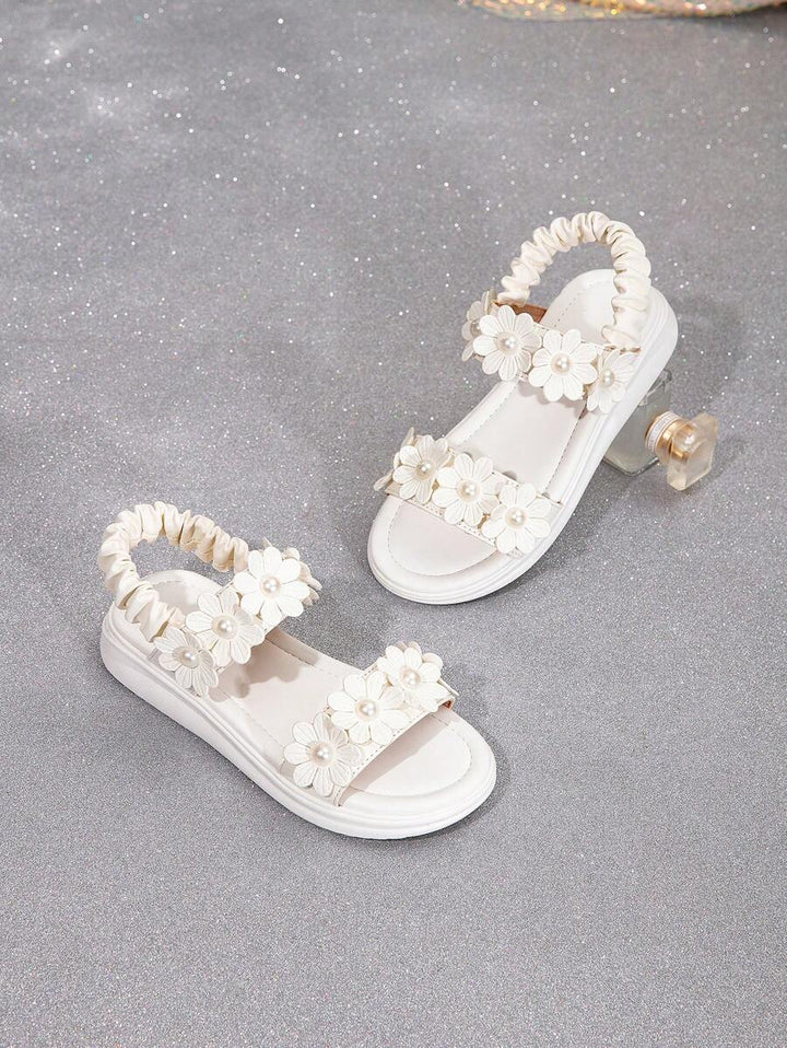Meisjes Sandalen met Bloemendecor en Zachte Zool
