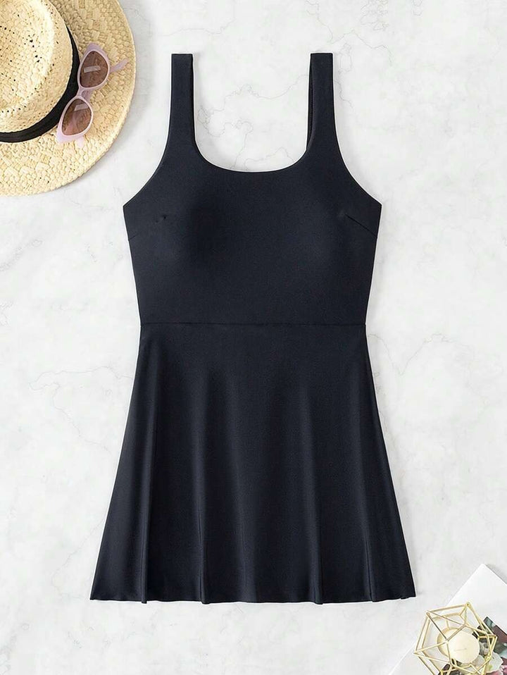 Effen Rondhals Strandjurk voor Vakantie & Zwemkleding