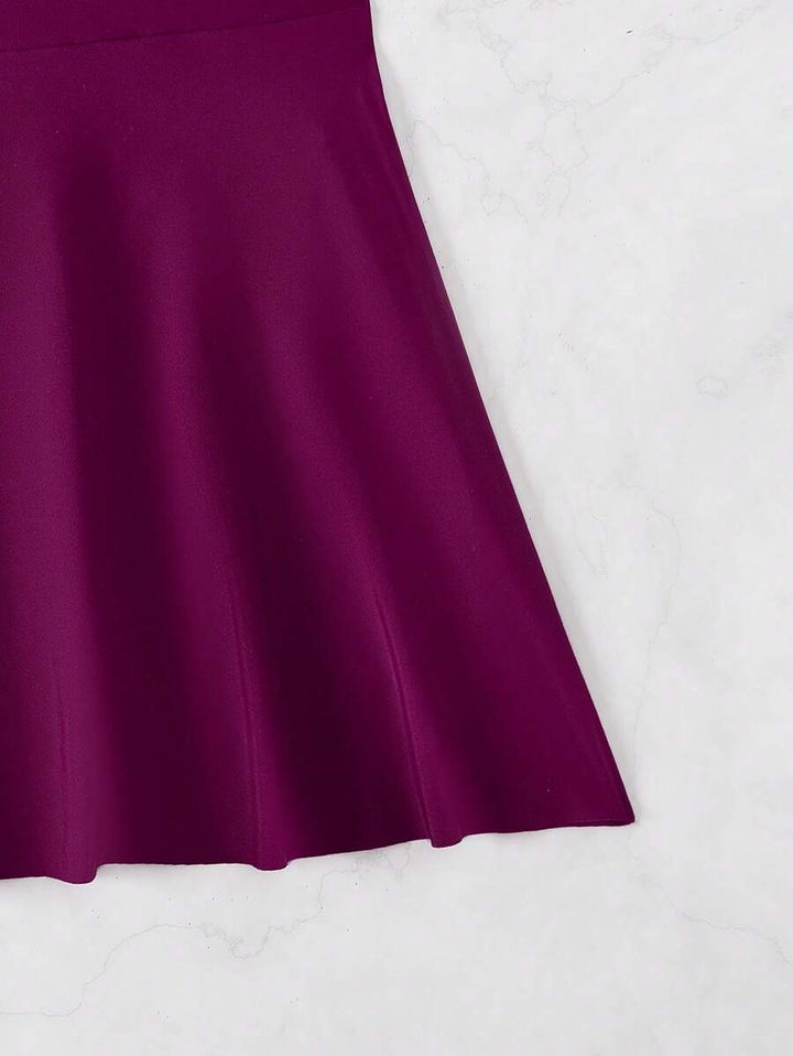 Effen Rondhals Strandjurk voor Vakantie & Zwemkleding