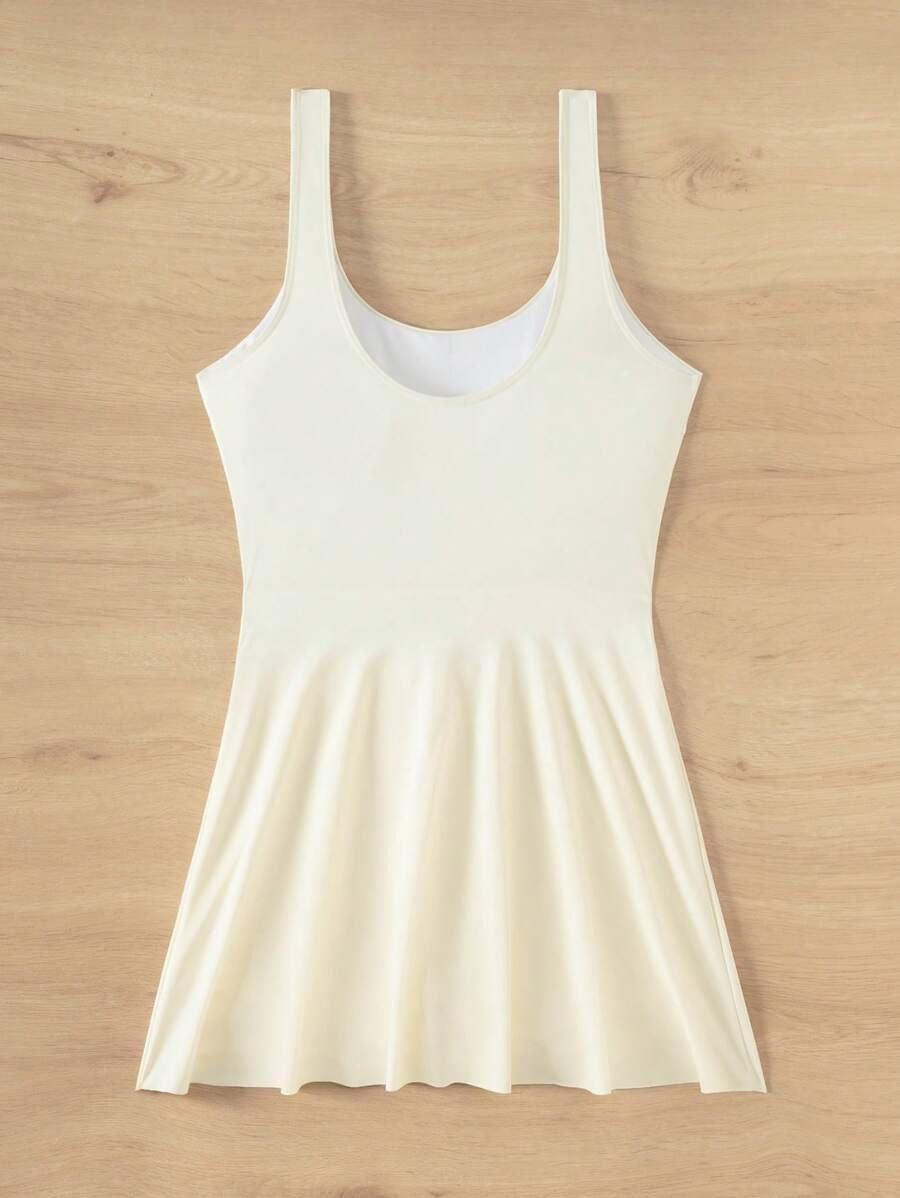 Effen Rondhals Strandjurk voor Vakantie & Zwemkleding