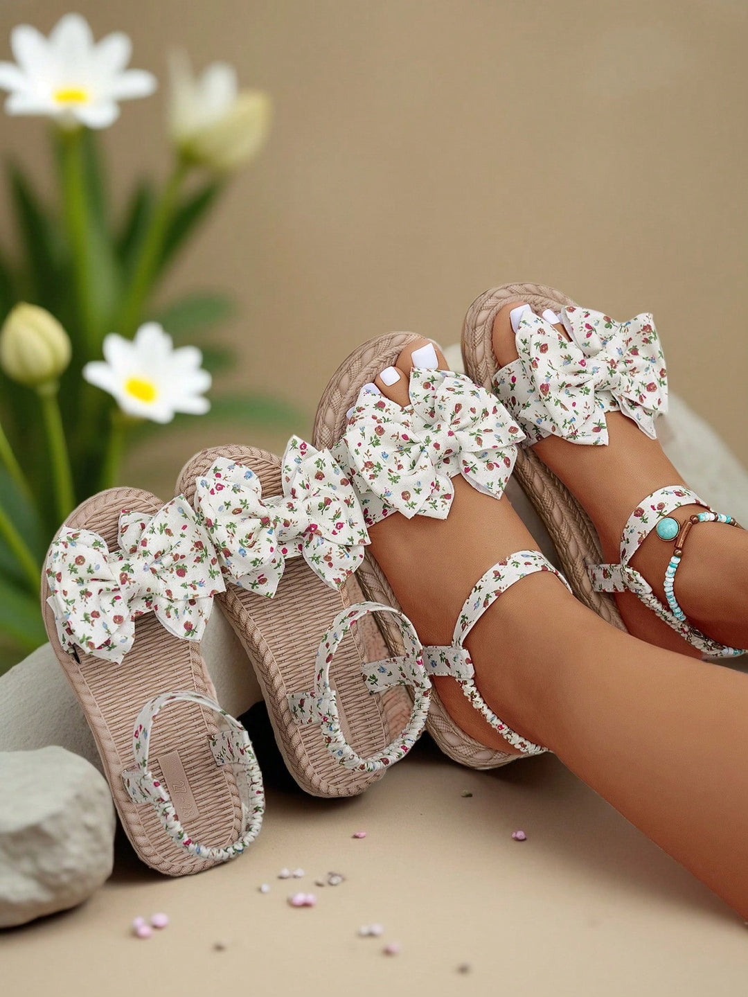 Matchende Sandalen met Strik voor Moeder & Dochter
