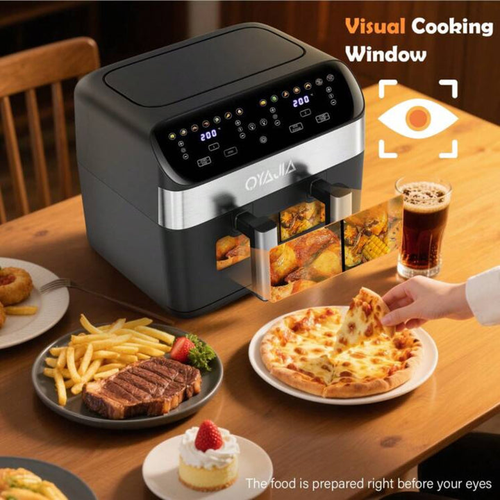 12-in-1 Airfryer met dubbele zone en 2-mandensysteem