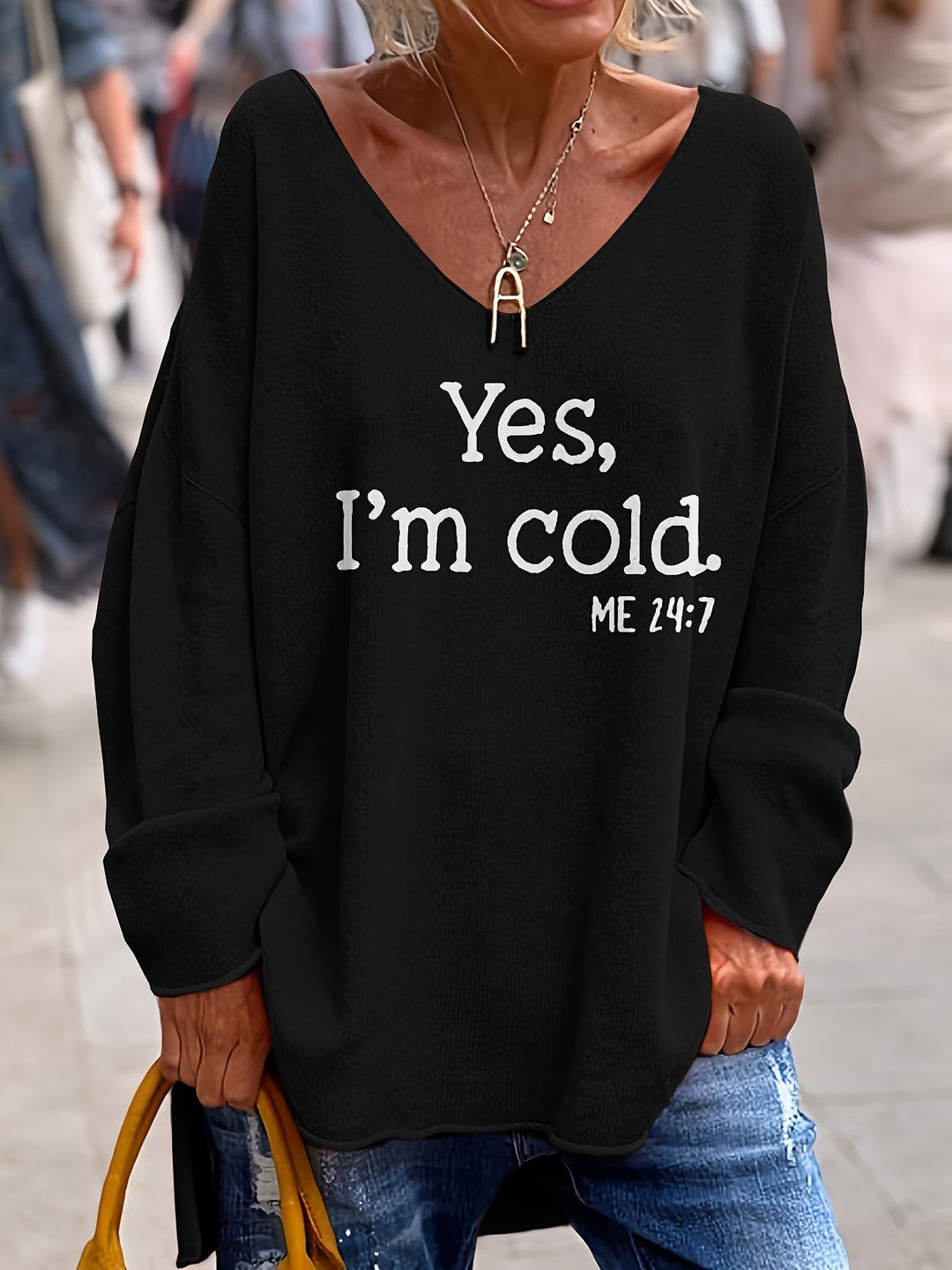 Xenia – Elegante Dames Pullover met V-hals