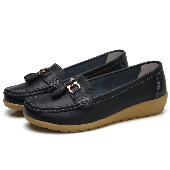 Leren Ballerina Flats met Cut-Out Design en Ultiem Draagcomfort