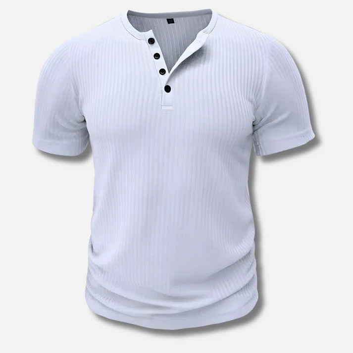 Amos– Aansluitend Henley T-Shirt Voor Heren
