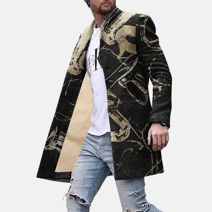 Grafische Mantel Jas met Streetwear Flair
