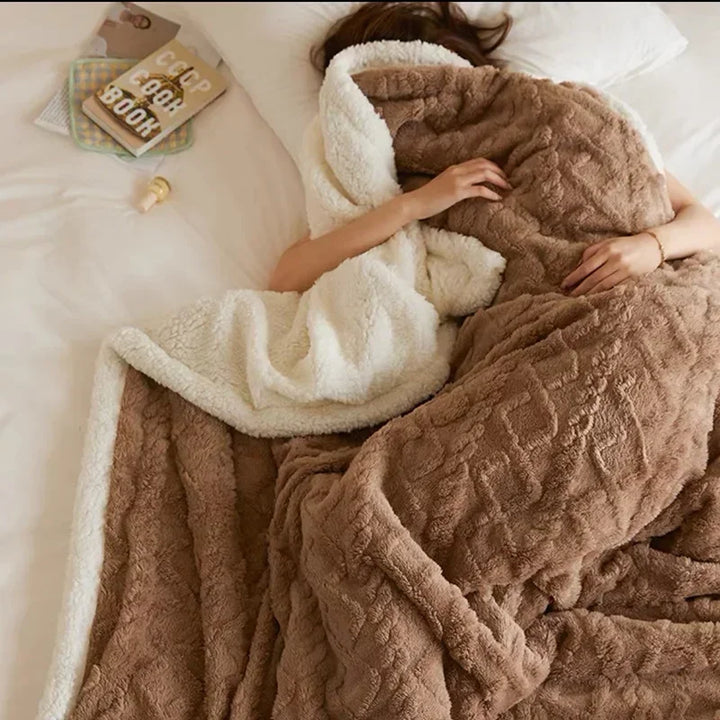 Dikke winter faux lamswollen deken
