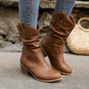 Bruin Leer met Comfortabele Hak voor Herfst/Winter