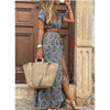 Zomerse Boho Jurk met Bloemenprint en V-Hals