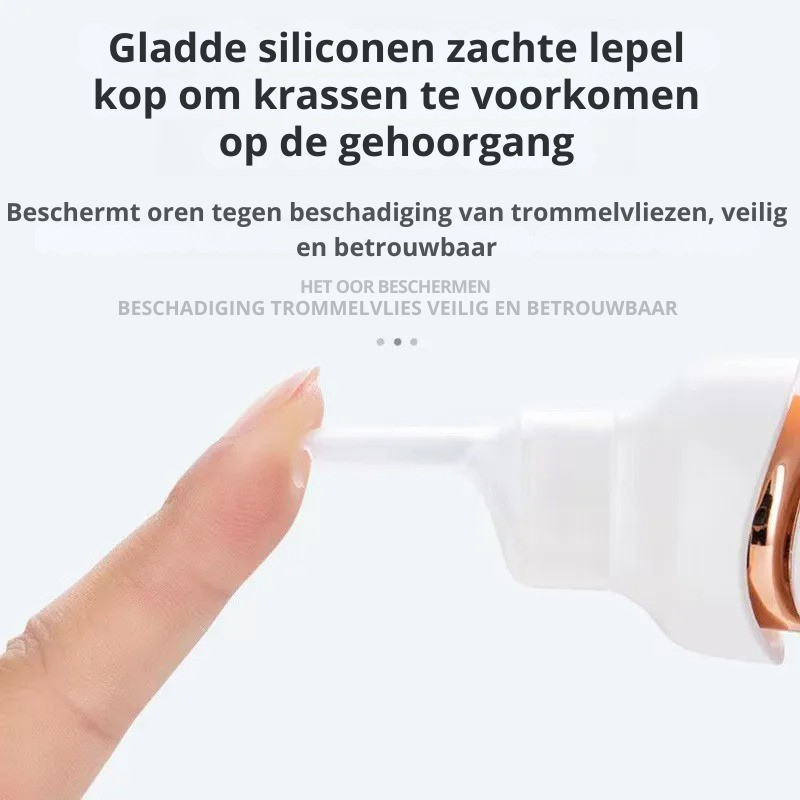 Elektrische Oplaadbare Oorreiniger met Zachte Opzetstukken