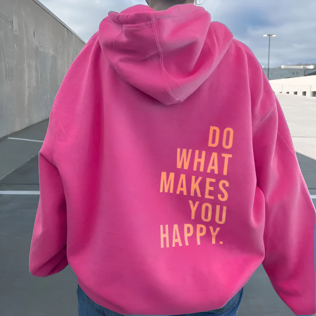 Bedrukte, comfortabele hoodie met capuchon
