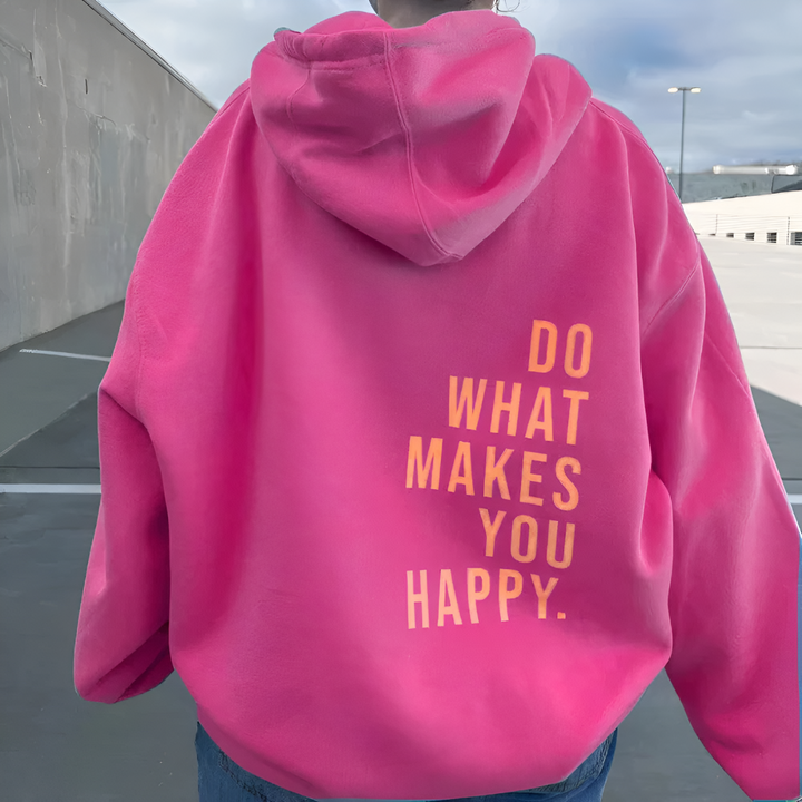 Bedrukte, comfortabele hoodie met capuchon