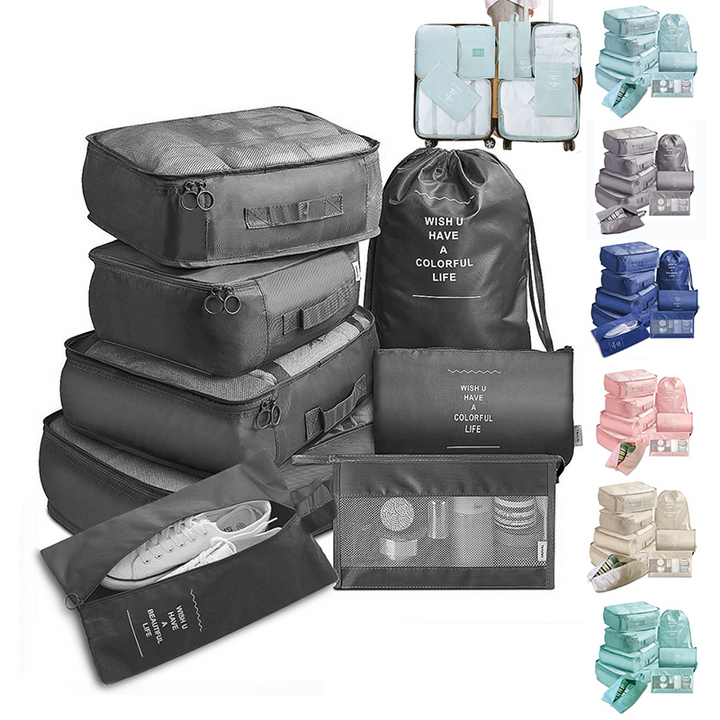 8-delige Reisset – Bagage Verdelers & Organizer Cubes