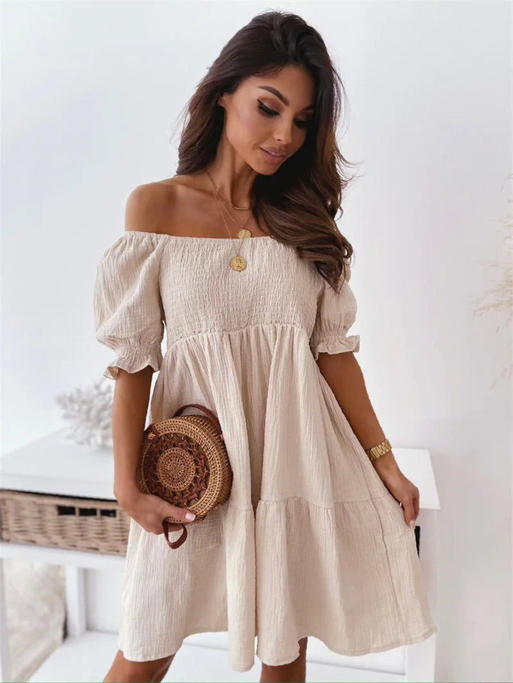Elegante One-Shoulder Mini Jurk