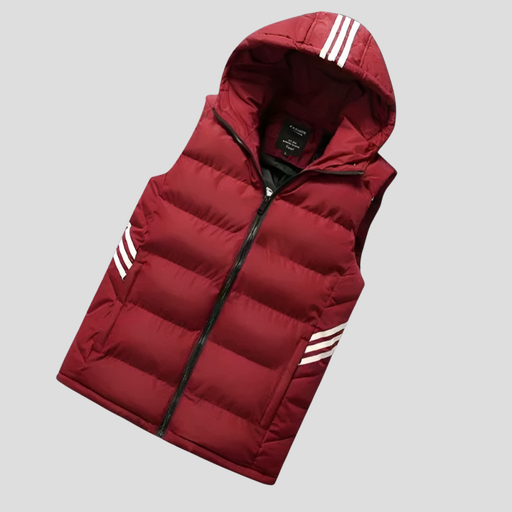 Heren bodywarmer met capuchon