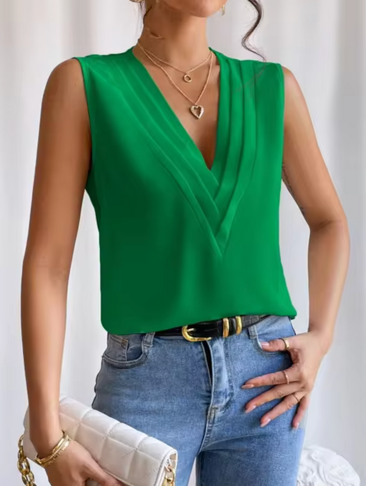 Violetta – Elegante Mouwloze Top met V-hals voor dames