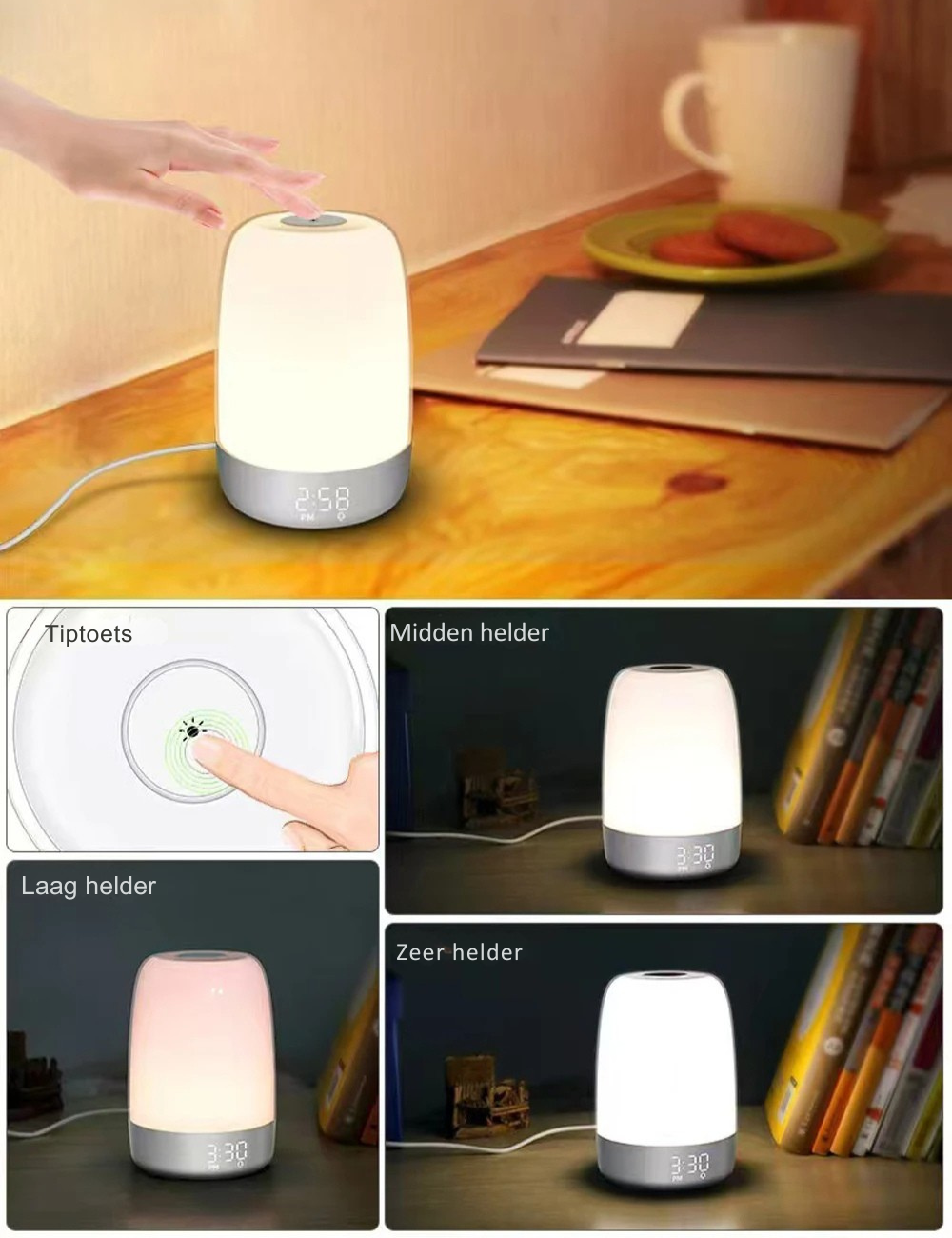 Zonsopgang Wekkerlamp met Slaap Simulatie & Nachtlicht