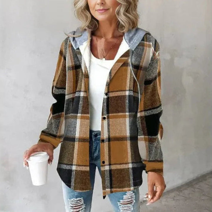 Emily – Geruite Hooded Zomer Jas voor Dames