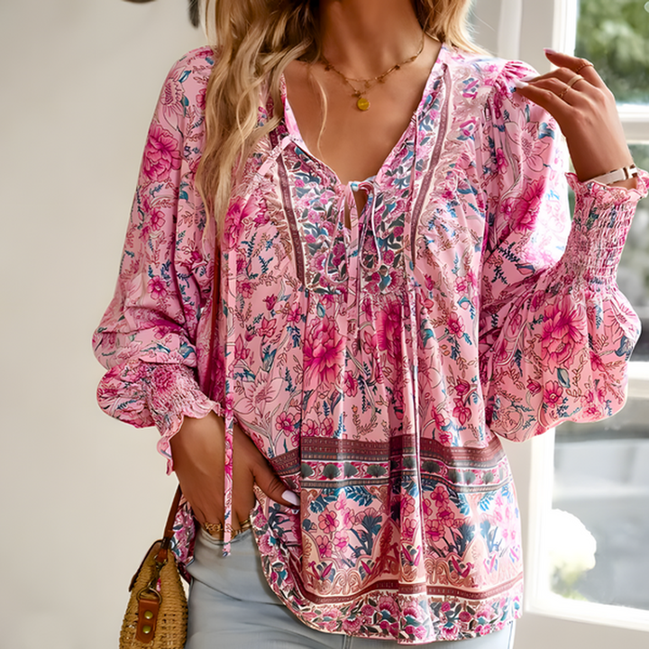 Damesblouse met bloemenprint